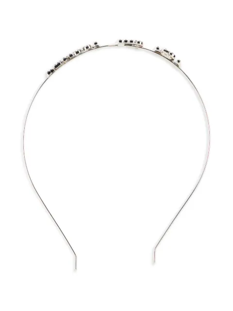 RED(V) rhinestone headband Silver QJ0A74MBW