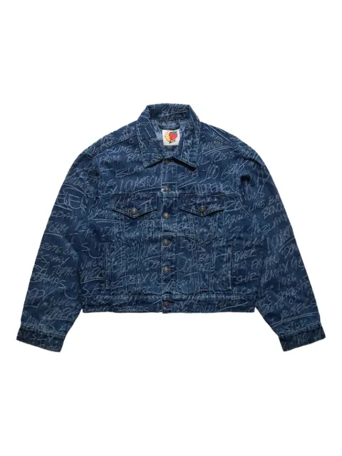 Sky High Farm Angry Chore "Green" denim jacket Blue SHF06J002