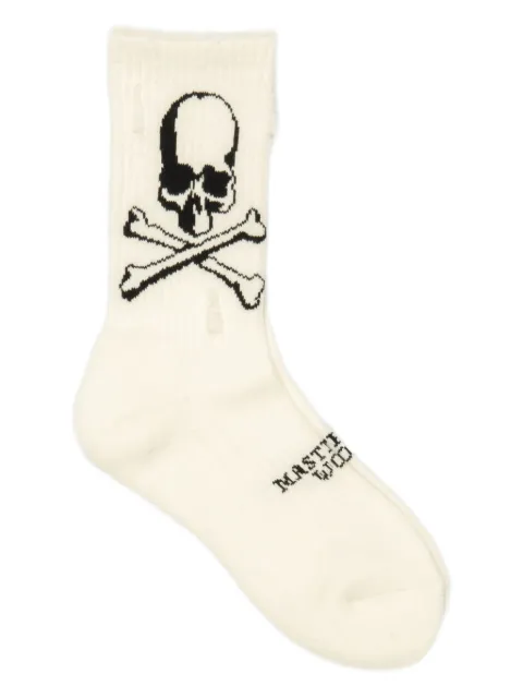 Mastermind World skull-intarsia socks Neutrals MW25S14SO005