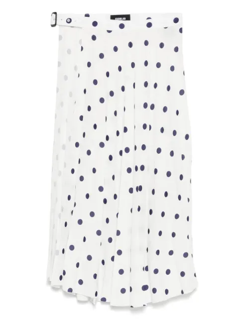 EGONlab. polka-dot printed skirt White SS25SK003