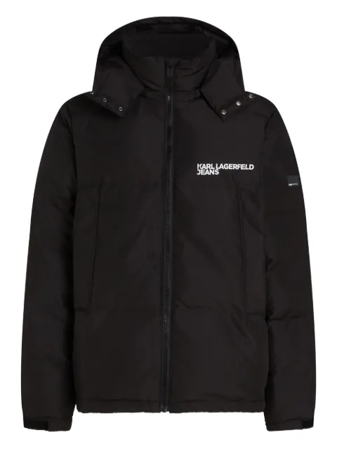 Karl Lagerfeld Jeans hooded puffer jacket Black A3M15033999