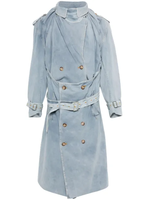 JUNTAE KIM Corset trench coat Blue JTKSS25J14