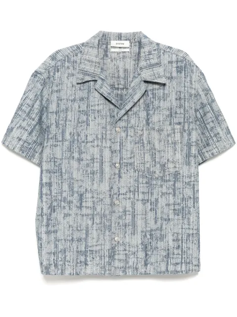 System denim jacquard camp shirt Blue SH2F3NSHT11M