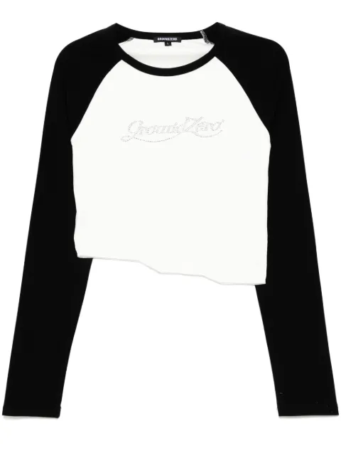 Ground Zero crystal-embellished T-shirt White GZOLTTS000230