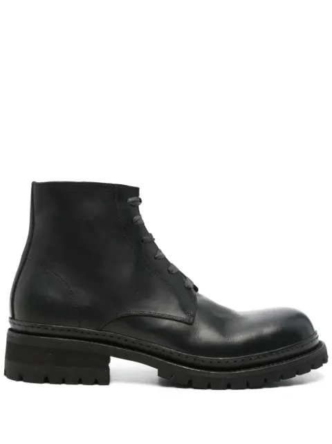 A Diciannoveventitre leather boots Black LUKEMIDHORSE