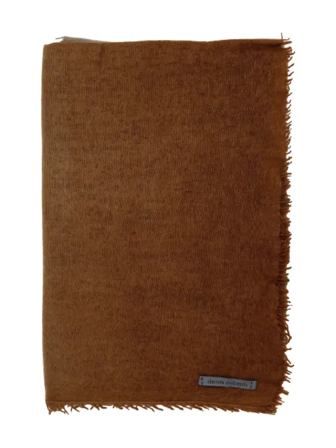 Denis Colomb frayed-edge scarf Brown FUZZYFEUTRE