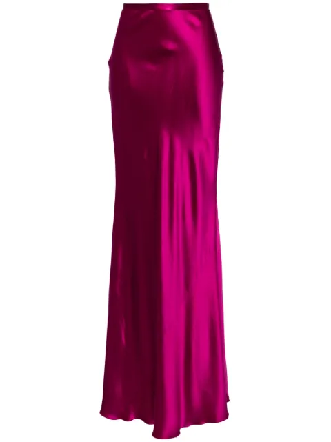 Michelle Mason bias maxi skirt Purple M7328