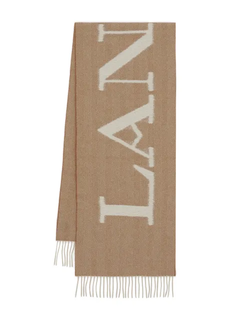 Lanvin herringbone scarf Neutrals AMSARSCAWVCUP25