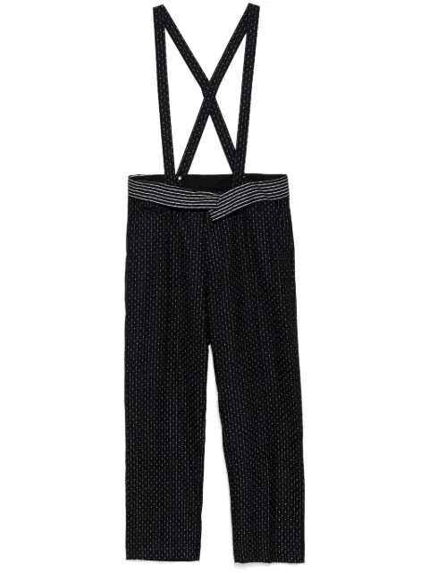 midorikawa shoulder-strap tailored trousers Blue MID22AWPT01B