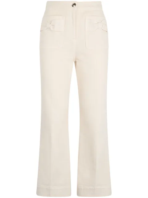 LIU JO pressed-crease trousers White CA5377T1819