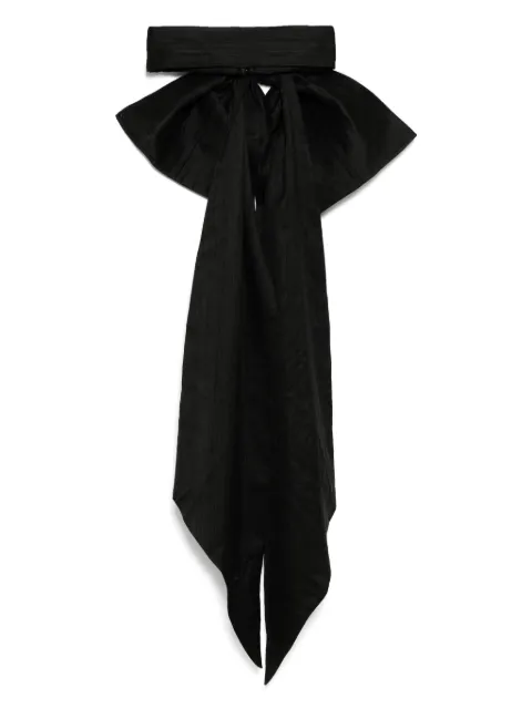 The New Arrivals Ilkyaz Ozel bow-detail belt Black VIVBOW