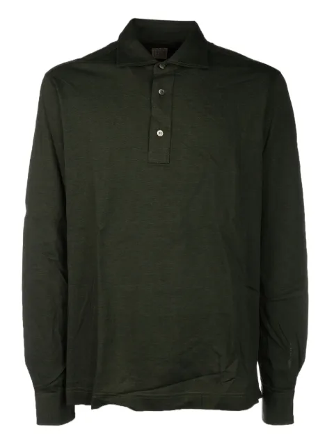 4FF long-sleeve polo shirt Green PS06MLTMJ002