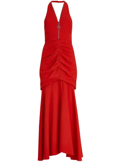 Del Core drape-detail maxi dress Red D002252T0463