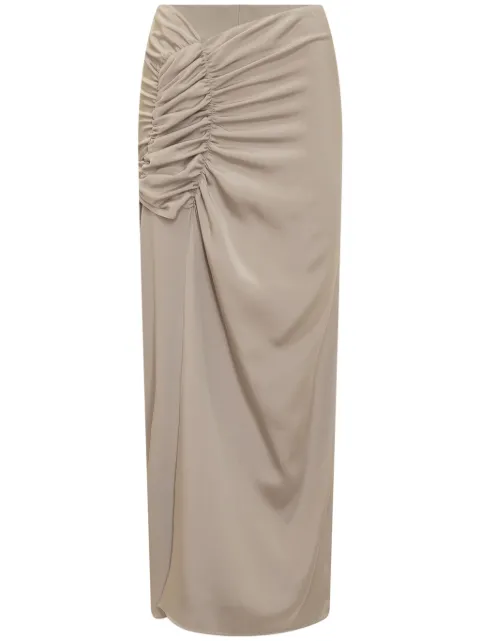 The Mannei draped-design skirt Neutrals S23TMWJOSASKIRT