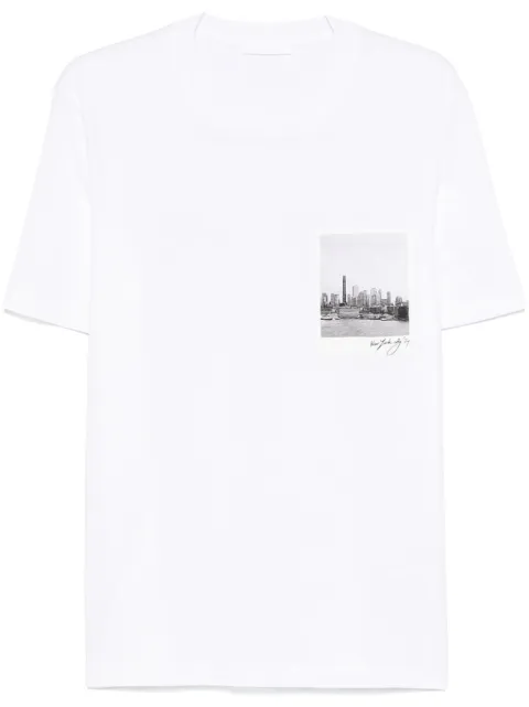 Helmut Lang Skyline Postcard T-shirt White O07HM501