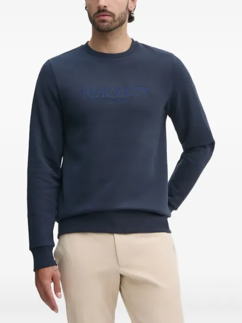 Hackett London logo-embroidered sweatshirt Blue HM581279