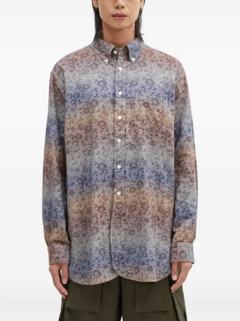 Engineered Garments floral-pattern shirt Blue 24F1A001