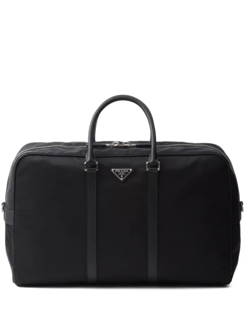 Prada Re-nylon and Saffiano leather duffel bag Black 2VC042VOOO2DMH