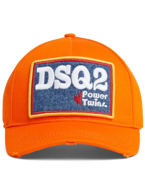 DSQUARED2 denim-patch baseball cap Orange BCM087405C00001