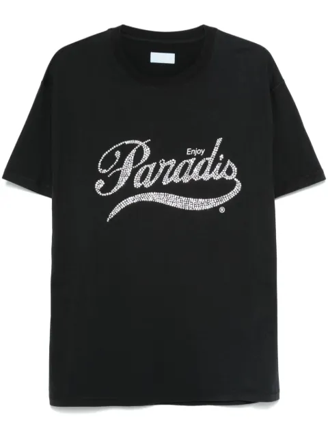 3PARADIS crystal-logo T-shirt Black AW2450