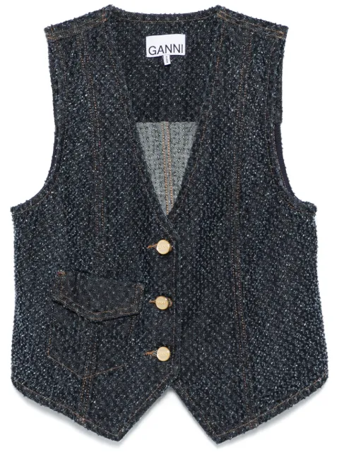 GANNI denim waistcoat Blue J1544