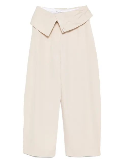 JW Anderson fold-over wide-leg trousers Neutrals TR0394PG1684132