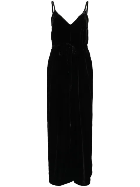 Gold Hawk velvet V-neck jumpsuit White GH6099