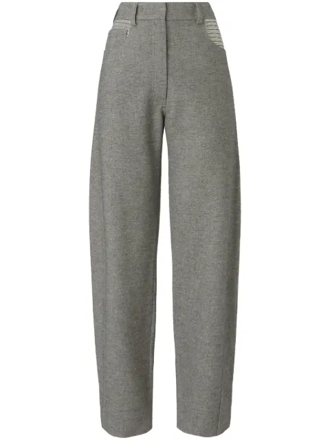 Genny mélange-effect trousers Grey 77AJA166N0496