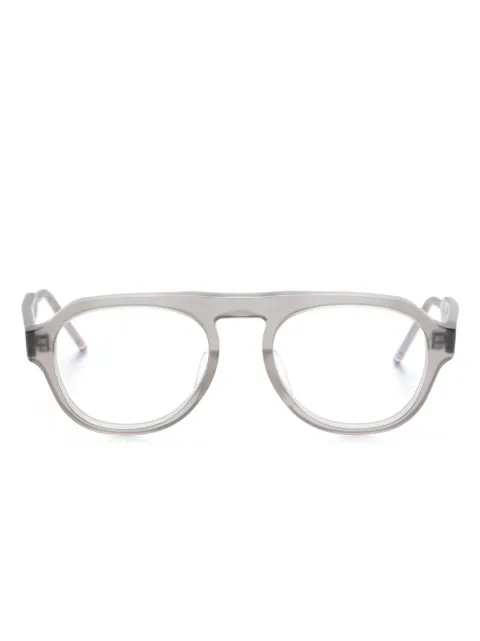 Thom Browne Eyewear navigator-frame glasses Grey UEO416A