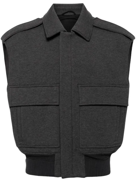 CROQUIS zip-up gilet Grey 9O9512790