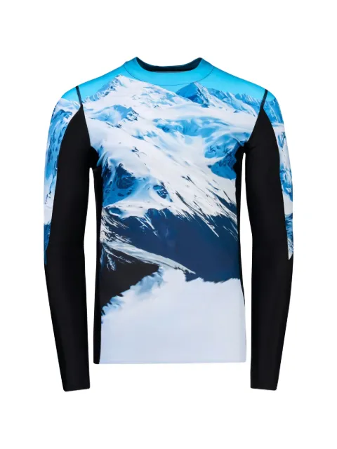 Perfect Moment Landscape-print base layer Blue M10004352241