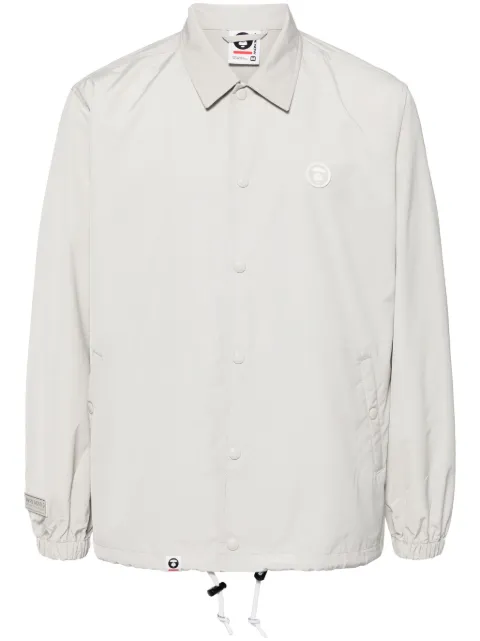 AAPE BY *A BATHING APE® logo-patch long-sleeved jacket Grey ALJ7662XXN