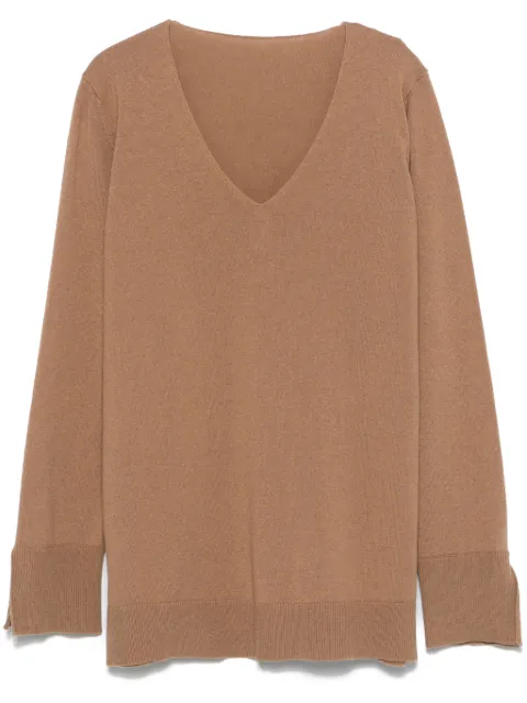 Le Tricot Perugia v-neck sweater Brown 46633