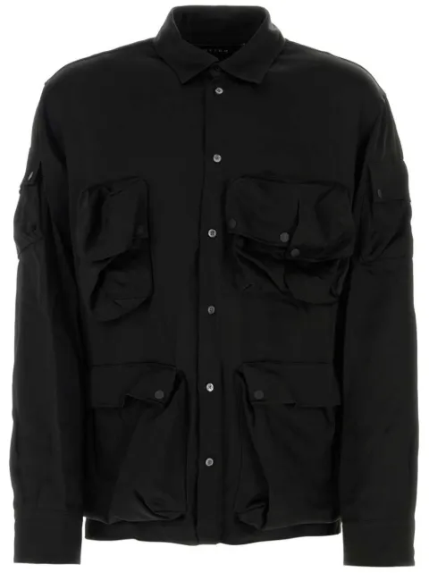 Botter cargo-pocket button-up shirt Black MN4035W109