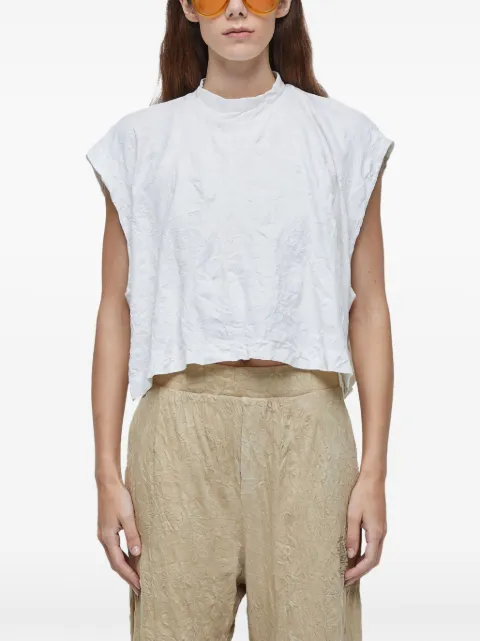 Osklen wrinkle mock-neck top White 71830