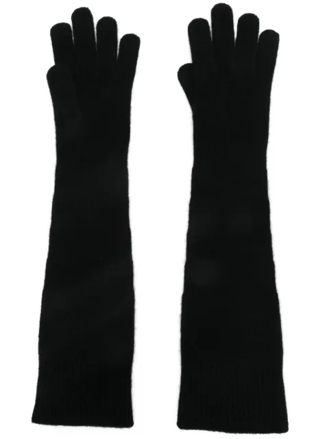 TOTEME ribbed gloves Black 244WSG0009YA0004001