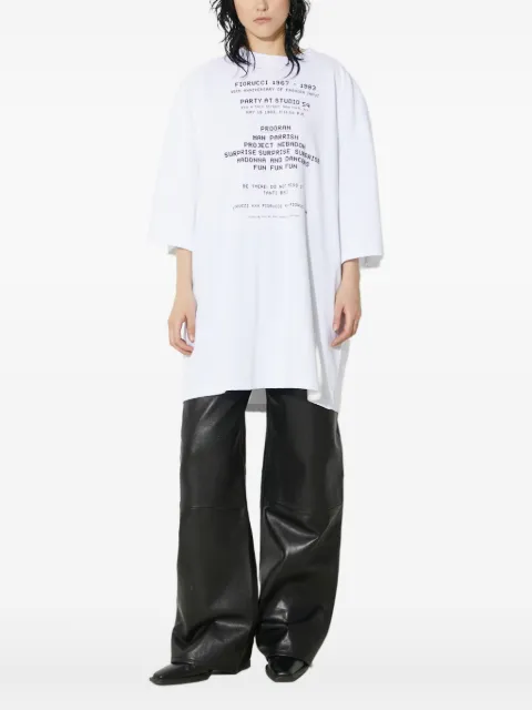 Fiorucci text-print T-shirt White U01FPTSH107CJ01WH01