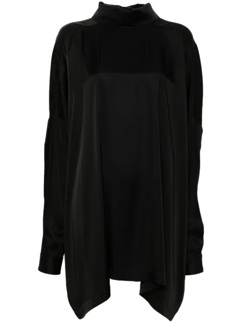 Rick Owens Tabard satin blouse Black RP02D3561SCH