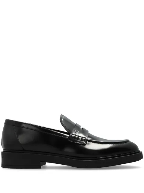 Gianvito Rossi Harris polished-leather penny loafers Black U2521020GOMSRA