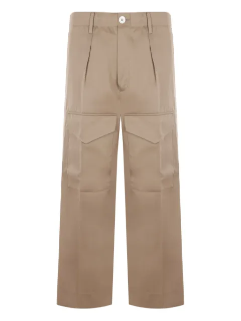 Setchu cropped cotton cargo trousers Neutrals U231P009C002