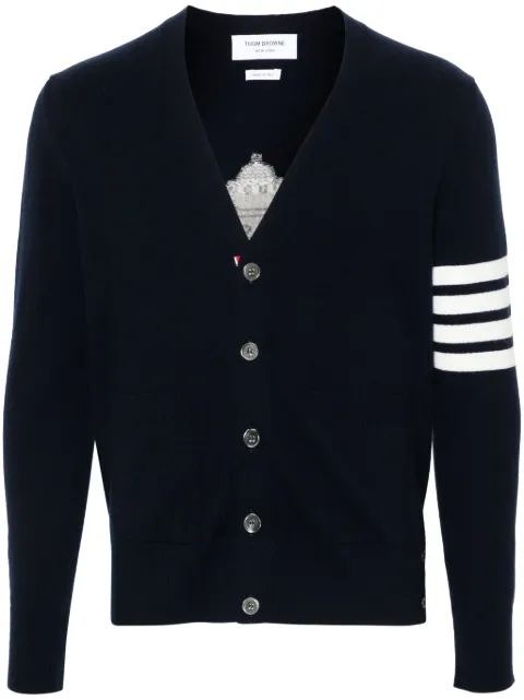 Thom Browne 4-Bar virgin-wool cardigan Blue MKC567AY1029
