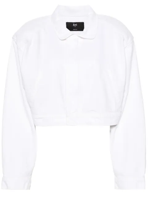 3x1 Amelia cropped jacket White 31WJ5001DR1094