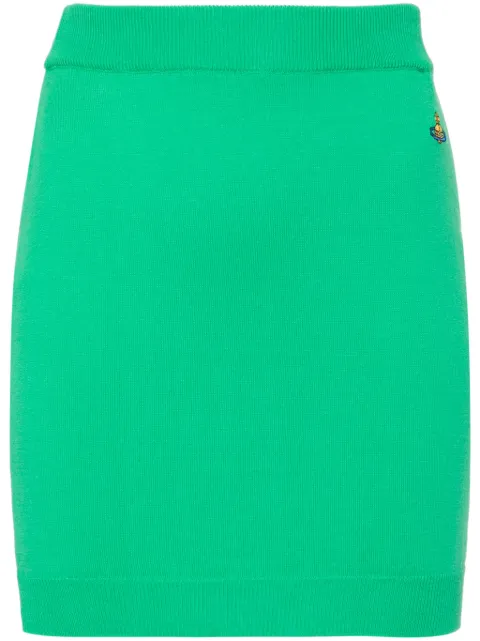 Vivienne Westwood Bea cotton miniskirt Green 1802000QY001B