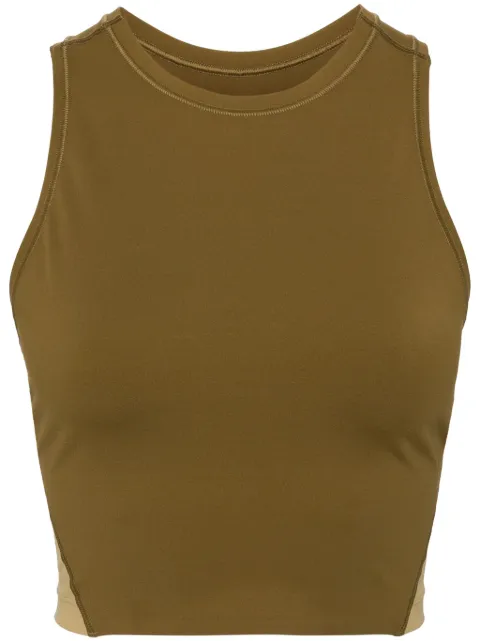 On Movement panelled crop top Brown 1WE11761935A