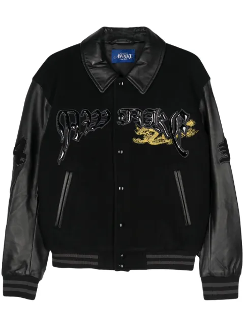 Awake NY dragon-embroidery bomber jacket Black AWKSP24OT001