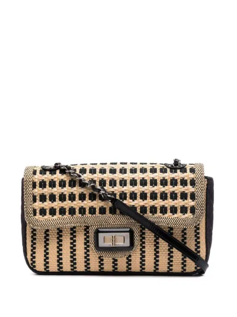 CHANEL Pre-Owned 2012 Classic Flap raffia shoulder bag Neutrals CHANELSTRAWFLAP