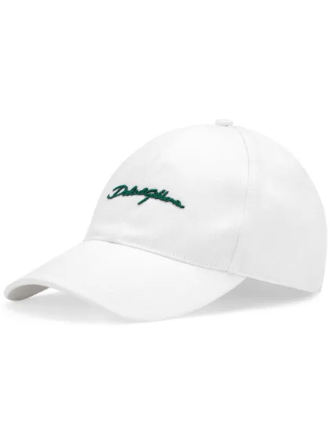 Dolce & Gabbana logo-appliqué cotton baseball cap White GH590AGI354