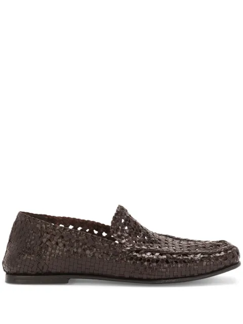 Dolce & Gabbana goatskin slippers Brown A50634AZ870