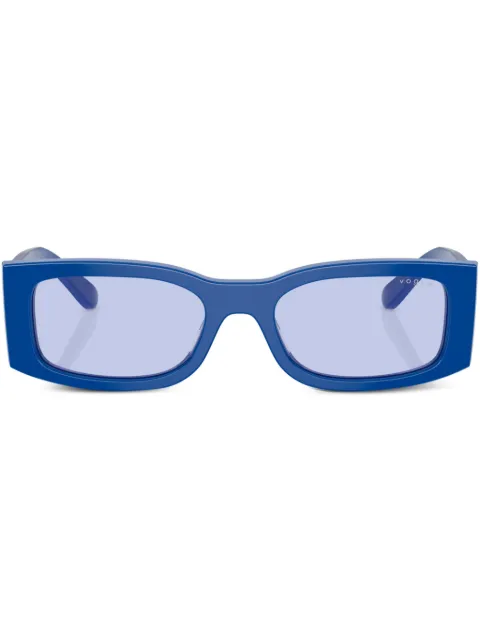 Vogue Eyewear logo-print rectangle-frame sunglasses Blue 0VO5584S