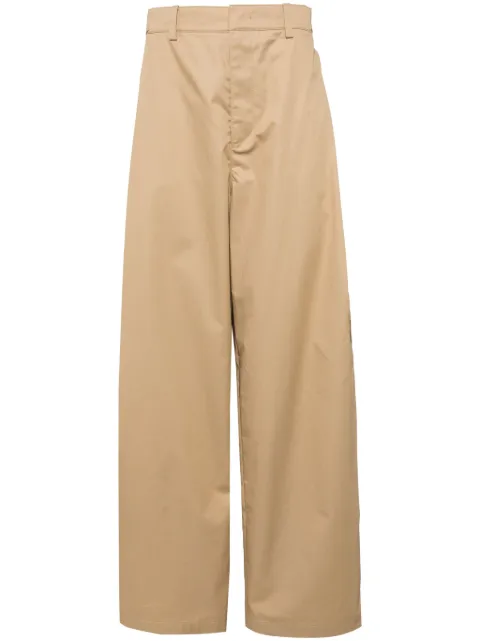 System wide-leg cotton cargo trousers Brown SH2E1WPCT06M